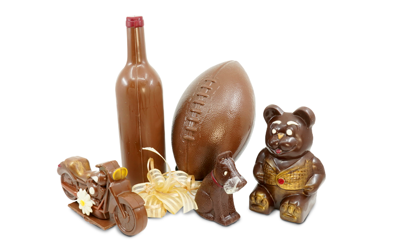 Pièces en chocolat en vente dans la boutique Histoire 2 goûts à Saint-Astier