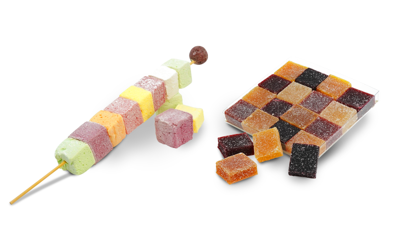 Guimauves et pâtes de fruits en vente dans la boutique Histoire 2 goûts à Saint-Astier
