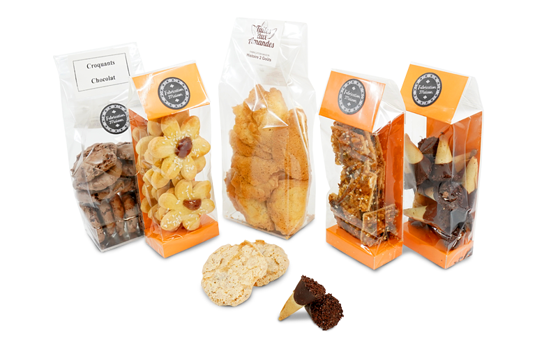 Biscuits, tuiles et croquants en vente dans la boutique Histoire 2 goûts à Saint-Astier